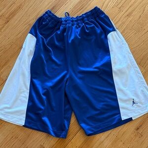 Jordan Royal Blue and White Athletic Basketball Shorts